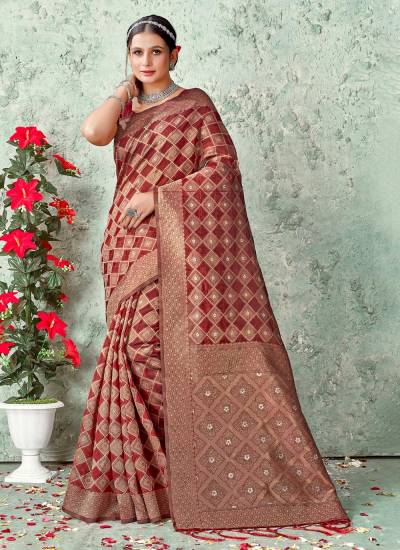 Nandita By Sangam Organza Wedding Saree Collection
